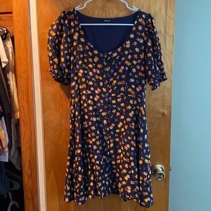 Madewell floral button up mini dress